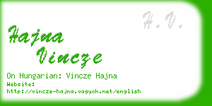 hajna vincze business card